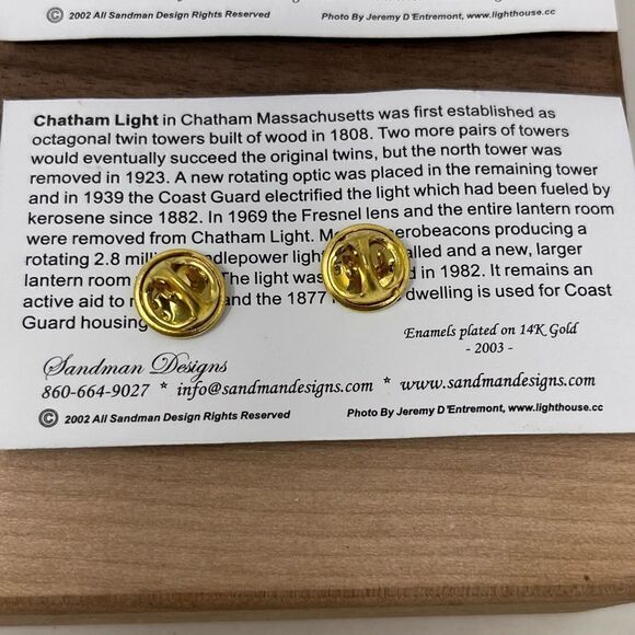 Collectible Enamel plated on 14 K Gold Massachusetts Lighthouse pins 2003 - Picture 11 of 14